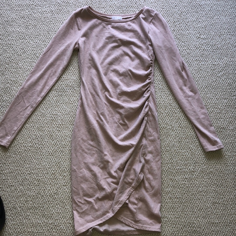 Leith pink long sleeve dress